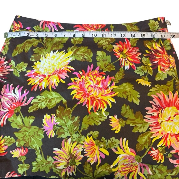 Liz Claiborne Skort Womens size 10 Brown Green Pink Red Floral Golf - Picture 2 of 7